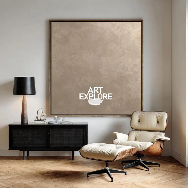 Handmade Minimalist Canvas for Vertical Wall Decor in Lounge or Hotel | ArtExplore