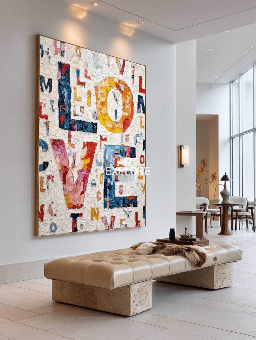 Modern Love Abstract Art #ABAV683