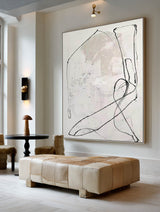 White Minimalist Painting #ABAV182