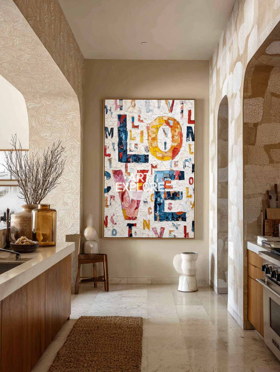 Modern Love Abstract Art #ABAV683