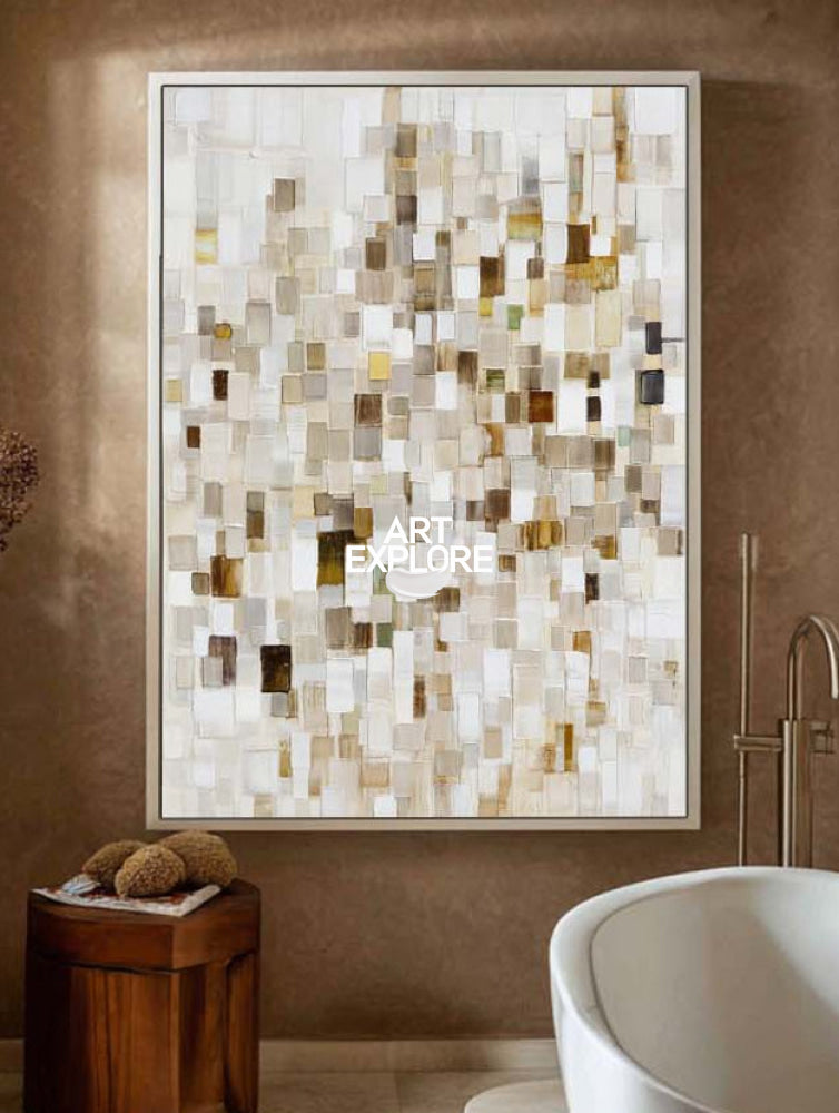 Beige Mosaic Art #ABAV754