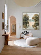 Serene Lake Landscape for Hallway or Bedroom Wall – ArtExplore
