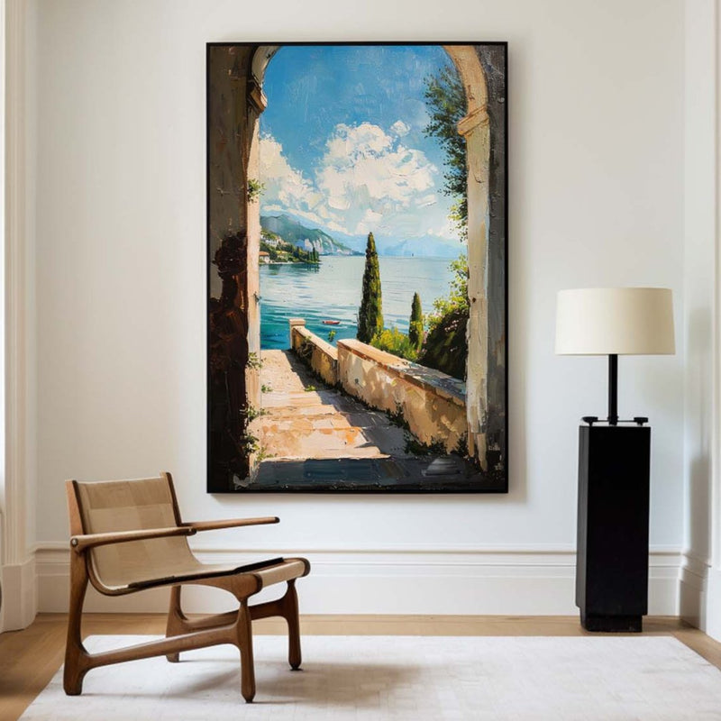 Large Landscape Art Oil Painting Livingroom Canvas Wall Art, Beautiful Impressionistic Painting