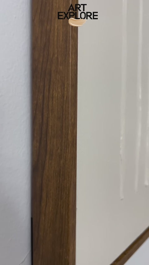 Wabi-sabi Beige Wall Art Beige Textured Painting Large Minimalist Plaster Wall Art For Livingroom