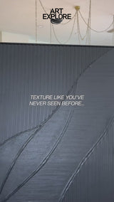 Large Black Plaster Painting Modern Art Large Framed Black 3d Texture Art luxury Wall Art