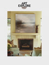 Dark Beige Lake View Painting Modern Landscape Canvas Painting Large Art For Livingroom