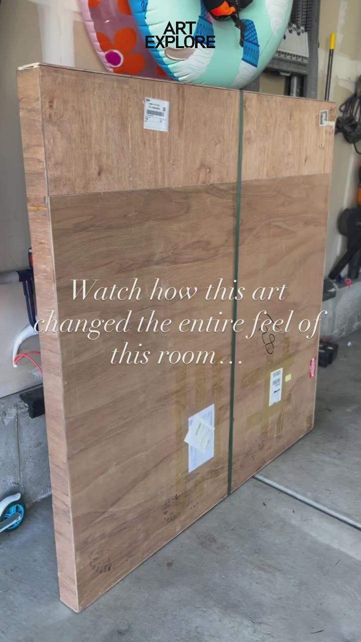 Large Landscape Painting Landscape Art On Canvas Modern Lake View Painting Canvas Art