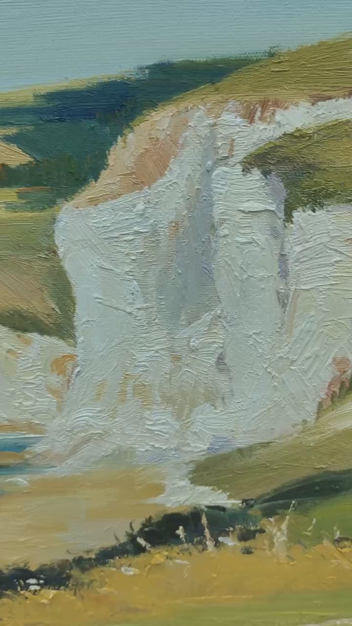 Large White Cliff Landscape Art Oil Painting Classic Art Painting ...