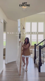 Wabi-sabi Beige Minimal Painting Beige Abstract Wall Art Earth Tone Canvas Art For Sale