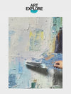 Large Blue Green Wall Art Original Abstract Rich Textured Wall Art Modern Abstract Painting For Sale