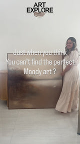 Dark Beige Lake View Painting Modern Landscape Canvas Painting Large Art For Livingroom