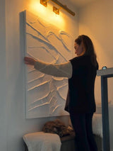 White Abstract Painting #ABAV142