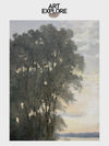 Tranquil Lakeside Canvas Art for Entryway, Lounge, or Hallway – Modern Minimalist | ArtExplore
