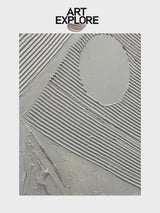 Brown Minimalist Painting Brown Wall Art 3D Texture Painting Brown Shape Abstract Art For Sale