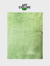 Earthy Green Abstract Painting for Large Interiors | Minimalist Vertical Art | ArtExplore