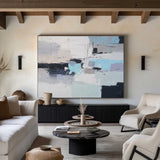 Original Large Abstract Seascapes Painting Impressionist Beach Canvas Wall Art