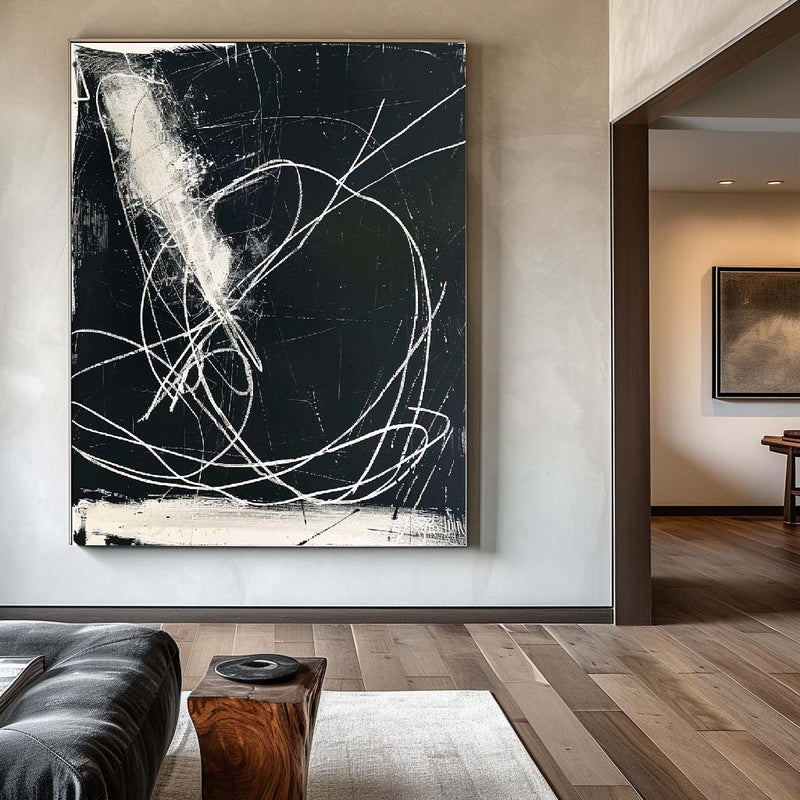 Black Contemporary Art Black Wall Art Black Minimalist Painting For Sale Wall Black Decor | Artexplore