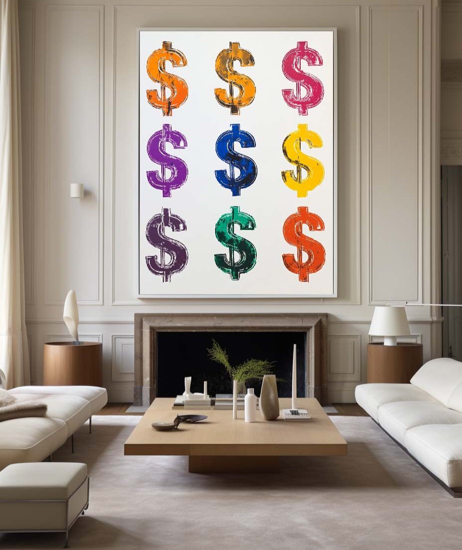 Modern Colorful Pop Art Painting Bauhaus Wall Art Andy Warhol Artworks Abstract Art for Livingroom