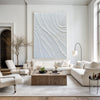 3D White Plaster Wall Art Textured Art White Plaster Wall Art White Abstract Minimalist Painting