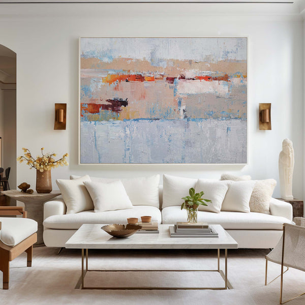 Acrylic Abstract Landscape Painting Extra Large Contemporary Abstract Painting On Canvas Grey Abstract Painting 