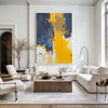 Orange Abstract Painting Large Modern Wall Art Yellow Abstract Art 