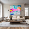 Beautiful Abstract Art Pink And Blue Wall Art Colorful Paintings