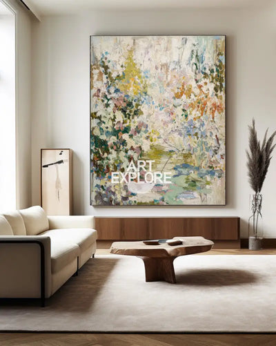 Elegant Floral Landscape Painting | Handmade Modern Wall Decor | ArtExplore