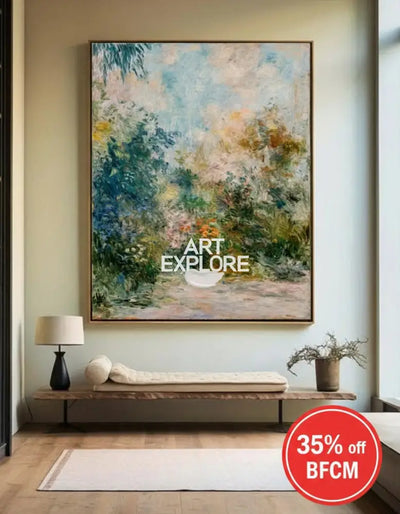 Large Textured Flower Oil Painting | Modern Vertical Canvas Wall Art | ArtExplore