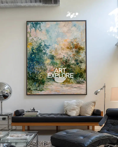 Vertical Garden Impressionist Painting | Textured Floral Canvas | ArtExplore