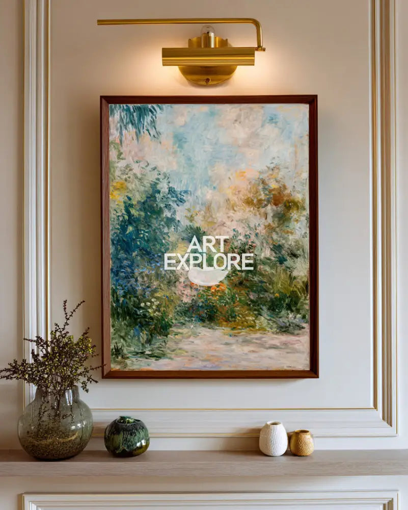 Colorful Floral Landscape Canvas | Handmade Vertical Wall Decor | ArtExplore