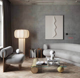 Modern White Plaster Wall Art Plaster Painting  Wabi-sabi Textured Canvas Painting For Sale