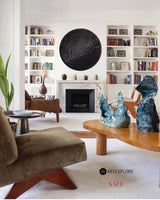 All Black Circular Wall Art Modern Circular Wall Art Black Abstract Art Paintings For Sale