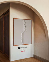 Wabi-sabi Beige Plaster Painting Minimalist Abstract Art Off White Minimalist Plaster Wall Art