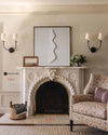 Modern White Plaster Wall Art Plaster Painting  Wabi-sabi Textured Canvas Painting For Sale