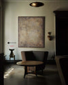 Brown Wabi-sabi Painting Minimalist Painting Brown Abstract Painting Brown Minimalist Abstract Art