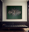 Green And Gold Abstract Painting Plaster Canvas Wall Art Modern Abstract Art Canvas Wall Art 