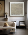 Wabi-sabi Beige Painting Beige Minimal Painting Abstract Wall Art Square Canvas Art | Artexplore