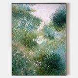 Vertical Garden Landscape Oil Painting | Handmade Green Wall Art | ArtExplore