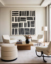 Black And White Canvas Art Geometric Wall Art Wabi-sabi Wall Art Large Minimalist Painting For Livingroom