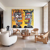 Modern Graffiti Paintings Basquiat Painting Textured Canvas Wall Art Handmade Canvas Art For Sale