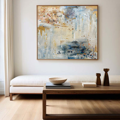 Modern Netural Color Artworks Large Abstract Wall Art Modern Apartment Art Decor For Sale