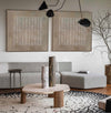 Wabi-Sabi Set of 2 Brown plaster abstract art 2 piece minimalist painting plaster canvas wall art