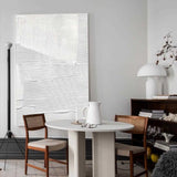 Large Plaster Art On Canvas White Abstract Painting White Minimalist Painting White 3D Textured Painting white wall art White abstract canvas art