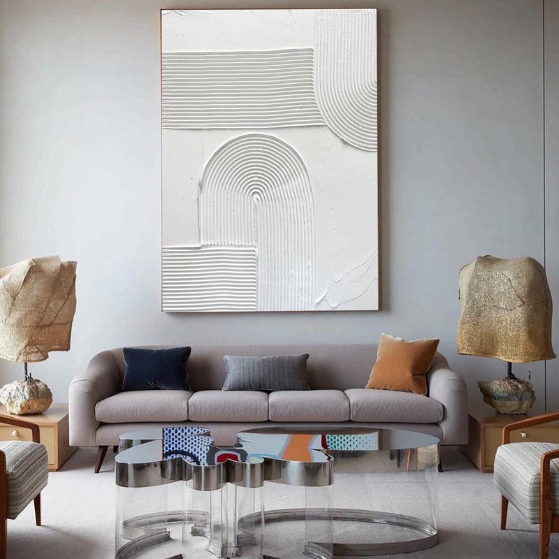 white minimalist wall art abstract art for sale large canvas art for living room