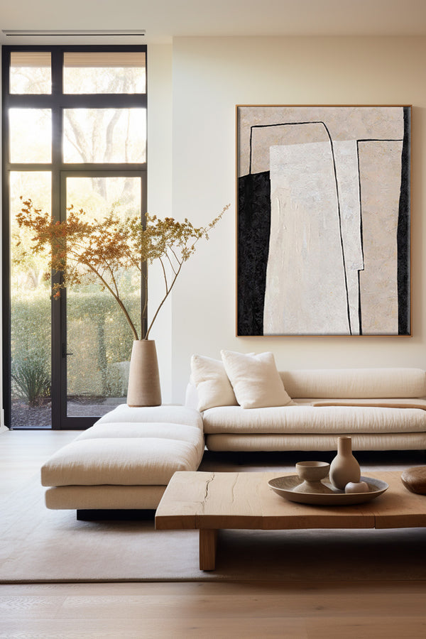 Extra Large Minimalist Painting Office Paintings Minimal Line Art