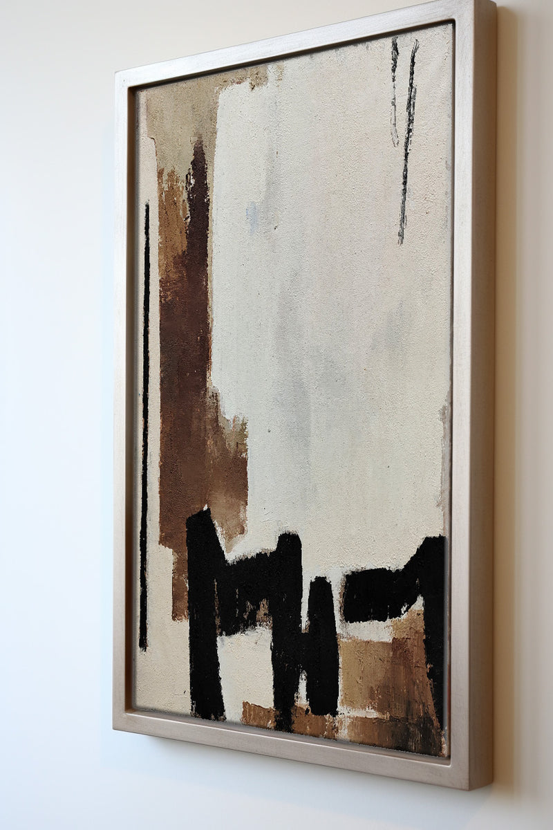 Black And Brown Minimalist Painting Oversized Painting Canvas Minimalist Painting