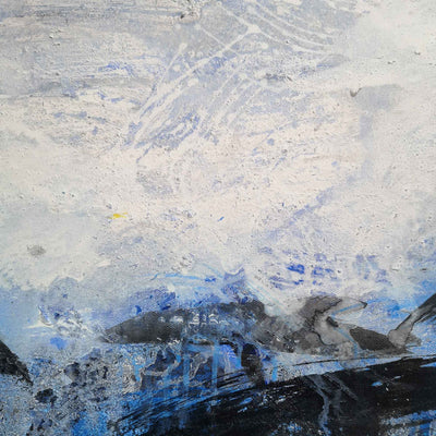 Blue And Black Abstract Painting Blue Canvas Painting Oversized Canvas Art Contemporary Abstract Painting Large Canvas Art For Living Room