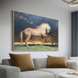 Brown Horse Painting On Canvas Large Horse Canvas Wall Art Original Brown Horse Art