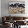Black And Gold Wall Art Abstract Acrylic Art Canvas Painting For Living Room