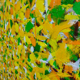 47'' X 47'' Modern Yellow Large Wall Art Abstract Square Paintings Artwork In Stock For Sale